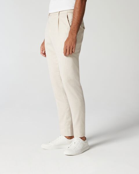 Natural Relaxed Slim Textured Tailored Pant